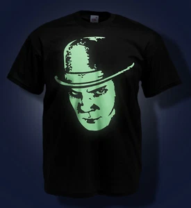 Halloween T-shirt - A Clockwork Orange  - GLOW IN THE DARK - Malcolm McDowell - Picture 1 of 2