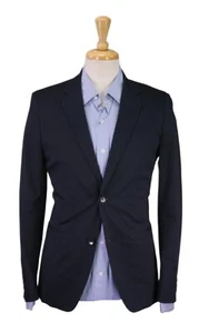 Theory Navy Blue Kris Chrystler 2-Btn Slim Fit Cotton Blazer Jacket 36R - Picture 1 of 10
