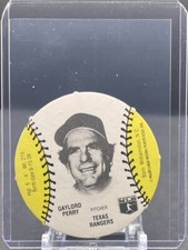 1977 BURGER CHEF FUN MEAL DISCS MLB #NNO Gaylord Perry Texas Rangers MSA EXMT