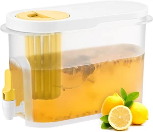 Drink Dispenser for Fridge, Beverage Liquid Drink Container for Party, 1 Gallon - Picture 1 of 12