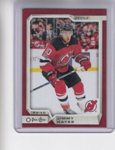 18/19 OPC New Jersey Devils Jimmy Hayes Red Redemption card #481