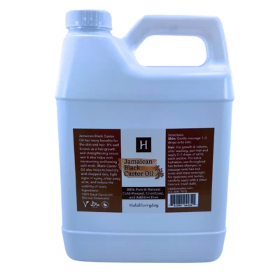 Aceite de ricino negro jamaicano 1 galón 7 libras. - Crecimiento de cabello natural 100 % puro a granel Foto 1 de 4