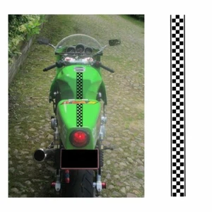 Pegatina a rayas Racing cuadros coche moto estilo 99 x 8 cm Classic Parts - Imagen 1 de 3