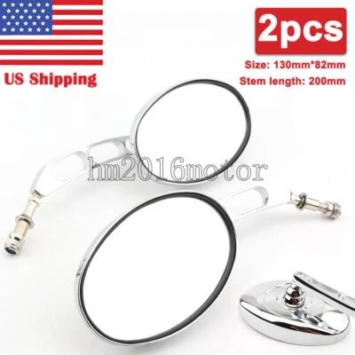 Espejos retrovisores cromados para motocicleta Harley Street Electra Road Glide King EE. UU. Foto 1 de 4