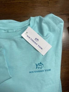 Neu mit Etikett Gr. XL Southern Tide Aqua Herren Skipjack Baumwolle LS Shirt T-Shirt - Bild 1 von 7