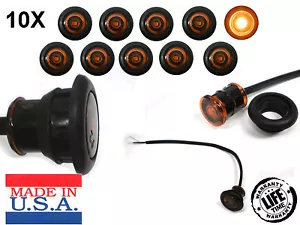 TEN TecNiq 3/4 Mini Amber LED Light Hot Spot Bullet Truck Trailer RV USA - Picture 1 of 6
