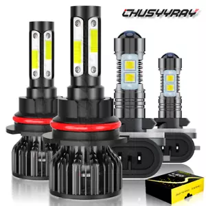 For 2000 2001 2002 Nissan Quest 6000K LED Headlight Bulb High Low Beam+Fog Light - Picture 1 of 12