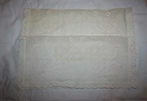 Cream Floral Lace Vintage Mats-Set of 2 - Foto 1 di 1