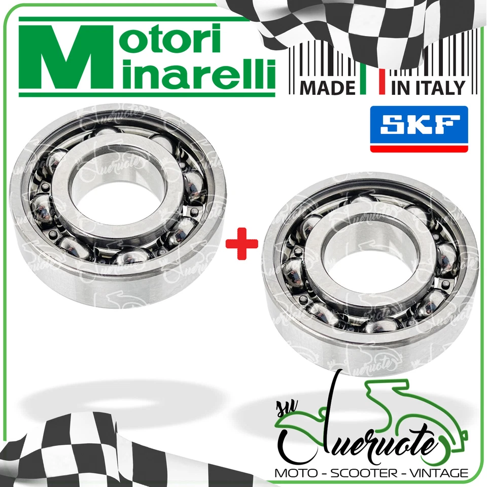 KIT REVISIONE ALBERO MOTORE COPPIA CUSCINETTI PER MINARELLI P3 P4 P6 CUSCINETTO - Immagine 1 di 1