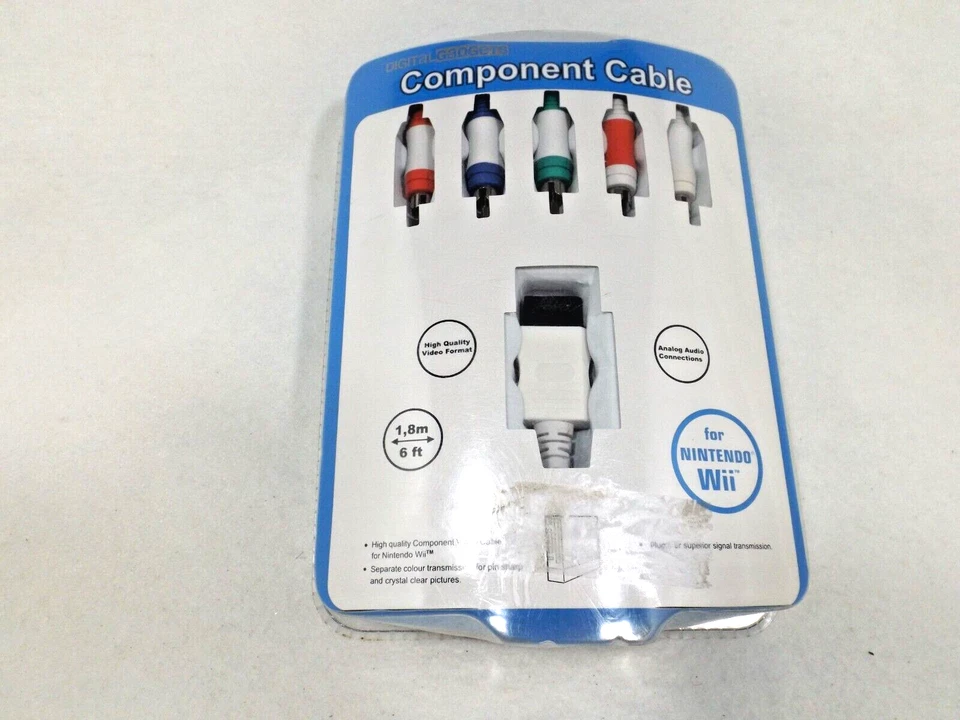 New Sealed 6ft Component AV Cable For Nintendo Wii by Digital Gadgets HD 480p - Image 1 of 3