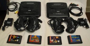 Refurbed Sega Genesis model 2 - RGC PSU, Generic A/V Cable, Games (2 at random) - Picture 1 of 3