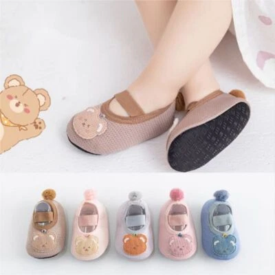 Baby Newborn Girls Boys Toddlers Soft Flat Slippers Non-Slip Socks First Shoes - Image 1 of 4