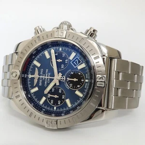 Breitling Chronomat 44 Blue Dial Special Edition Chronograph Steel AB0115 - Picture 1 of 9