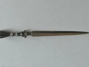 TAGLIACARTE CON MANICO INTARSIATO G. 32 - MICROFUSIONE DI QUALITA' IN ARGENTO - Foto 1 di 4