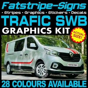 para adaptarse PEGATINAS DE GRÁFICOS DEPORTIVOS RENAULT TRAFIC MK3 SWB CALCOMANÍAS RAYAS L1 - Imagen 1 de 3