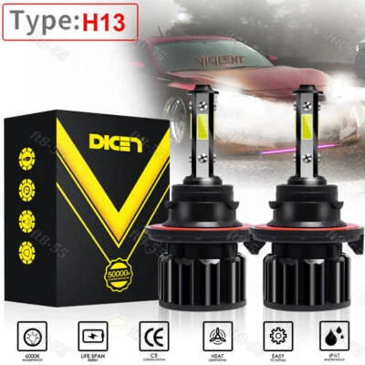 4-Side H13 9008 LED Headlight Bulbs Kit for Ford F150 2004-2014 High&Low Beam 6K Foto 1 de 4