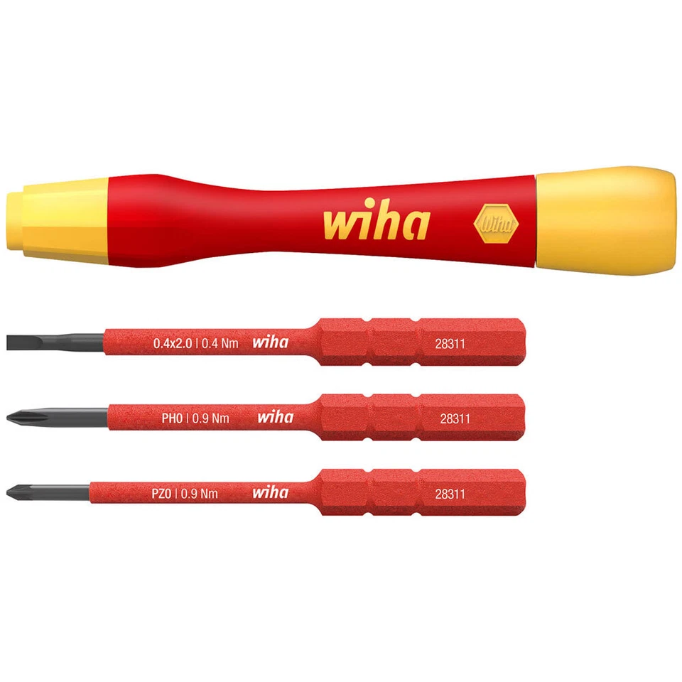 Wiha 43167 PicoFinish® slimVario® electric Fine Screwdriver Set, 4 Piece - Image 1 of 1