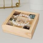 Wood Storage Box Jewelry Display Case DIY with Glass Cover