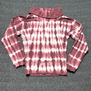 Anthropologie Pilcro Angie Top Medium Thermal Waffle Tie Dye Cowl Neck Boho - Picture 1 of 12