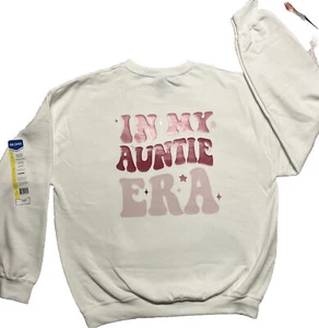Groovy In My AUNTIE Era, Tante Baby Geschenk Unisex Rundhalsausschnitt Sweatshirt, MASSGESCHNEIDERT - Bild 1 von 4