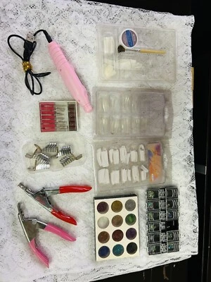 Taladro de uñas eléctrico máquina acrílico arte en uñas archivo manicura pedicura conjunto de herramientas kit Foto 1 de 4