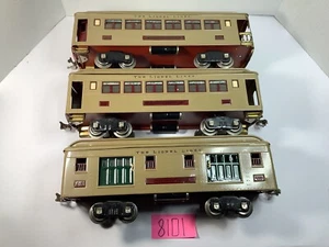 LIONEL SET OF 3  STANDARD GAUGE CARS #309,#310,#312 Mojave? RESTORED. - Picture 1 of 9