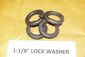 QTY 2, 1-1/8" Standard Split Lock Washers Steel, Made in USA - Picture 1 of 3