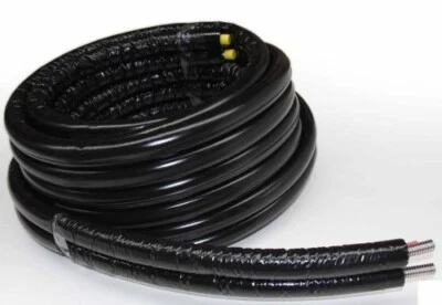 DN16 Solarleitung Solarrohr Doppelwellrohr Edelstahlwellrohr 14mm Isolierung 10m - Bild 1 von 2