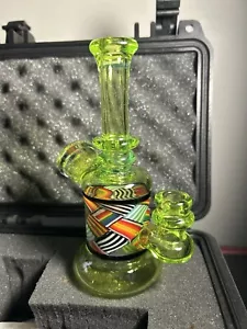 Matt C Custom 2017 10mm Female Rig Heady Green & Illuminati - Imagen 1 de 5