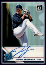 2019 Donruss Optic Rated Rookies Signatures Light Blue #25 Justus Sheffield/35