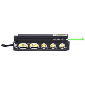 Johnson 5700-0800LZR JLX 8" Magnetic Billet Torpedo Laser Level with GreenBrite - Picture 1 of 8