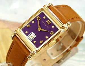 1949 Vintage HAMILTON ASHLEY, Stunning PURPLE Dial, Serviced & Warranty - Picture 1 of 9