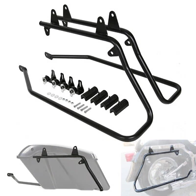 Hard Saddlebags Saddle Bag Conversion Bracket Mount For Harley Softail Fatboy - Image 1 of 4