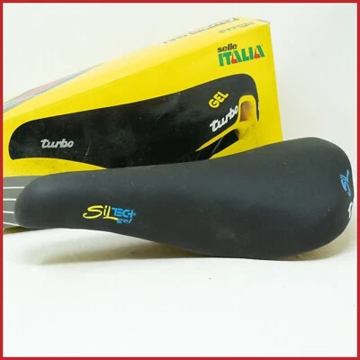 НОВЫЙ ИЗ СТАРЫХ ЗАПАСОВ SELLE ITALIA ТУРБО ГЕЛЬ SILTECH СЕДЛО ПОДСЕДЕЛЬНЫЙ ШТЫРЬ ДОРОЖНЫЙ ГОНОЧНЫЙ ВЕЛОСИПЕД - Изображение 1 из 4