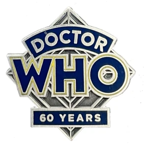 UK DR DOCTOR WHO 60TH ANNIVERSARY (1963-2023) NEW LOGO PIN - Picture 1 of 2