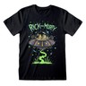 Rick and Morty Spaceship Official Adult Swim Black Men T-shirt
