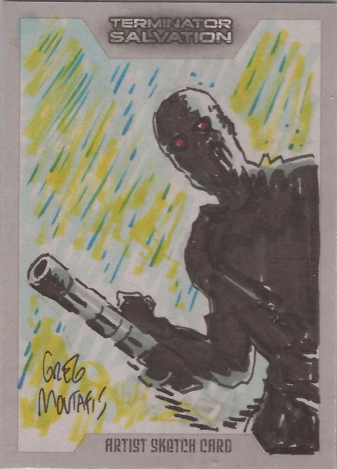 Terminator Salvation - Greg Moutafis "T-600" Sketchkarte - Bild 1 von 1
