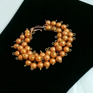 Copper & Brass (50's Beads) Shaggy Bracelet 7.5" NWOT - Picture 1 of 6