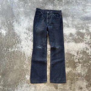 true vintage 1970's corduroy sears roebucks blue bell bottom flare pants 31x32 - Picture 1 of 11