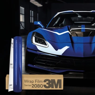 3M Wrap Film Series 2080 Car Wrapping Folie 30x152cm G377 Gloss Cosmic Blue - Bild 1 von 4