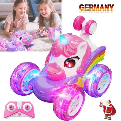 Ferngesteuertes Auto Mädchen ab 3-6 J Auto Spielzeug Einhorn Geschenk Mädchen DE - Bild 1 von 4