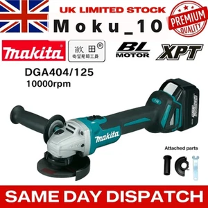 Makita 18V 125mm DGA404 Brushless Lithium Electric Angle Grinder Rechargeable UK - Picture 1 of 8