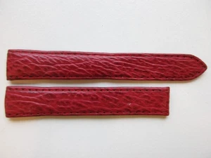 Correa de reloj de despliegue Di-Model 15 mm roja genuina piel de tiburón Alemania - Imagen 1 de 5
