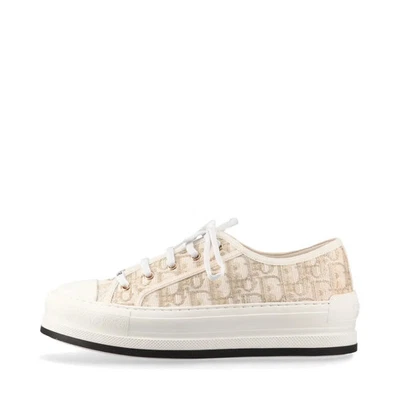Christian Dior WALK'N'DIOR canvas Sneakers 40 Ladies' White NS08 23 Oblique - Image 1 of 4