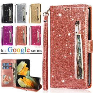 Bling Glitter Leather Flip Case For Google Pixel 10 9 8 7 6 Pro XL Wallet Cover - Picture 1 of 18