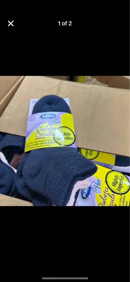 (2) Dr scholl's диабета кровообращения носки женщин 2 упаковки 4-10 розовый и синий - Изображение 1 из 1