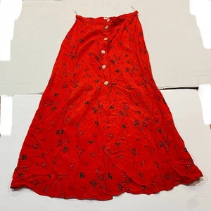 Wilfred Aritzia Flame scharlachrot Blumen Rock Größe 8 gebraucht, in einwandfreiem Zustand - Bild 1 von 3