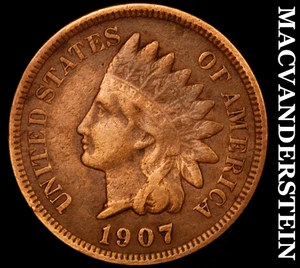 Centavo cabeza india 1907 - fecha escasa mejor sin precio base #F6098 - Imagen 1 de 2