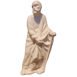 Vintage Ceramic Joseph Statue Religious Figurine Noble Robes Sculpted Serene - Picture 1 of 4