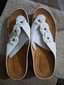 Women's Open Toe Sandals, White, UK Size 6, Brand New - Picture 1 of 8